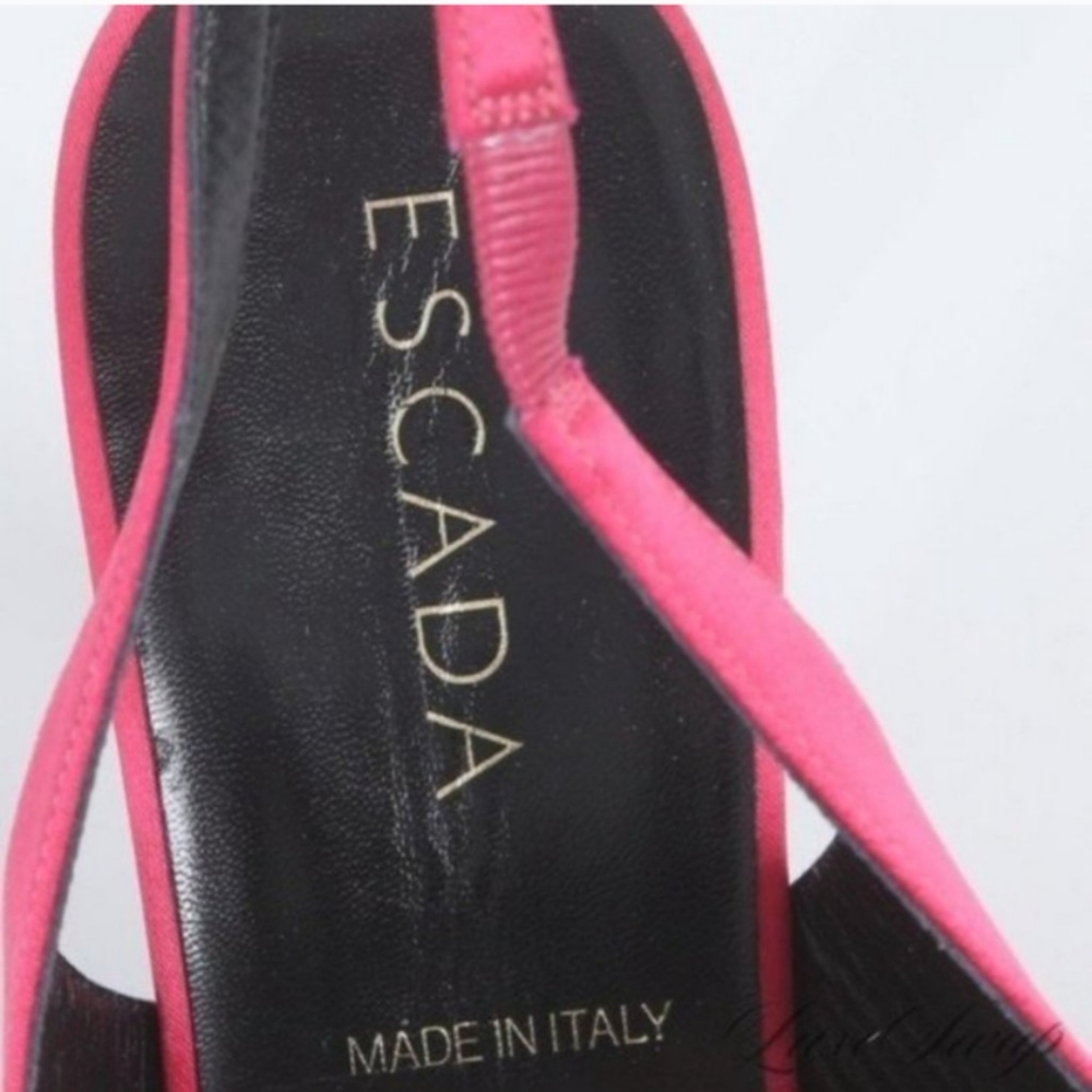Escada Pink Embellished Mule Heels 8.5 - Picture 4 of 11